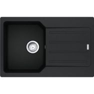 Franke Мойка кухонная City, фрагранит, прямоугольник, с крылом, 780х500х190мм, чаша - 1, врезная, оборотная, UCG 611-78, оникс