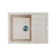 Adamant Мойка кухонная Anila, искуственный камень, прямоуг., с крылом, 645х495х200мм, чаша - 1, врезная, Avena