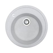 Adamant Мойка кухонная Sun, искуственный камень, круглая, без крыла, 510x200мм, чаша - 1, врезная, Old stone