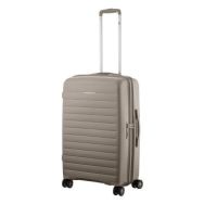 2E Чемодан, Aero, полипропилен, средний, 63/78 л, TSA, 4 колеса, EXP, серо-коричневый
