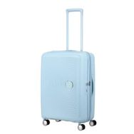 American Tourister Валіза American Tourister, Soundbox, поліпропілен, середня, 67см, 71.5/81л, TSA, 4 колеса, EXP, пастельно-блакитний