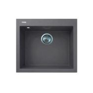 Adamant Мойка кухонная Adamant Univer, искуственный камень, квадрат, без крыла, 560х500х200мм, чаша - 1, врезная, серый