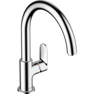 Hansgrohe Смеситель для кухни Vernis Blend M35, дл.излива - 221мм, поворотный, 1 рычаг, KM260, хром