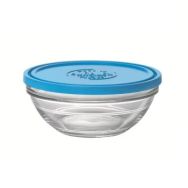 Duralex Контейнер Lys Carre кругл. с синей крышкой, 17 см, 970 мл