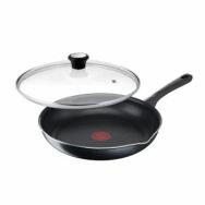 Tefal Сковорода з кришкою Day by Day, 20см, з кришкою, алюміній, бакеліт, скло, чорний