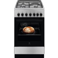 Electrolux Плита комбінована 3 газ + 1 електро, 54л, 50x60см, конвекція, нерж