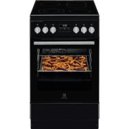 Electrolux Плита электрическая стеклокерамическая, 58л, 50x60см, конвекция, пар, черный