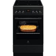 Electrolux Плита електрична склокерамічна, 54л, 50x60см, дисплей, конвекція, чорний матовий